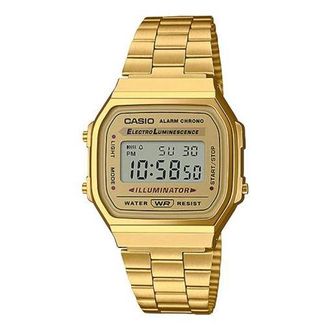 Casio Casio Standard Digital Cube Watch Silver Gold A168WG-9W