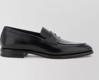 Santoni leather loafers
