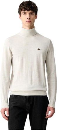 Aeronautica Turtleneck Trui - Heren - Coltruien - Grijs - XL - Wol - Truien & Vesten