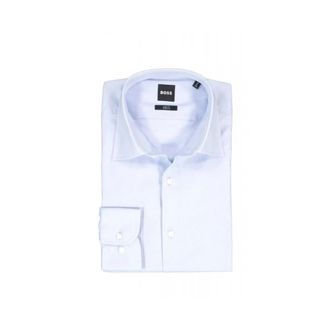HUGO BOSS Formele Overhemd - Heren - Zakelijke Overhemden - Blauw - 4XL - Leer - Overhemden