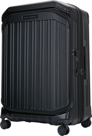 Piquadro Mens Trolley Medio Front_middle Open 4 Ruote Polic_esp No Valigie Suitcases