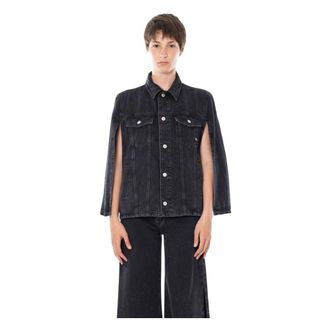 Cycle Jassen, Dames, Zwart, M, Denim, Candy Denim Poncho Jacket