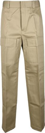 Gucci Straight Trousers, male, Beige, M, Cargo style cotton Trousers with pockets