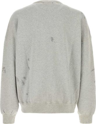 Golden Goose Mens Journey Sweatshirt Gray Cotton Sweater