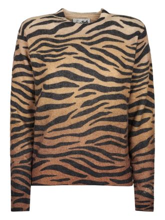MC2 Saint Barth zebra-print sweater - Brown
