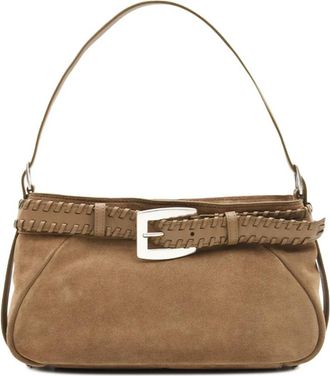 Staud Brooklyn Schoudertas - Dames - Schoudertassen - Bruin - ONE Size - Leer - Tassen