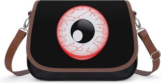 Generic Red Eyeball Leather Crossbody Bags for Women Messenger Handbag Purse Shoulder Bag