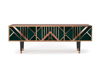 StoryZ Mueble de TV verde 2 cajones y 2 puertas L 170 cm