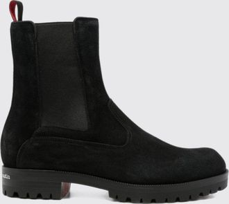 Christian Louboutin Cavernos Suede Chelsea Boots with Lug Sole