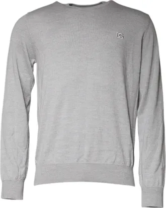Dolce & Gabbana Mens Virgin Wool Crew Neck Sweater Gray