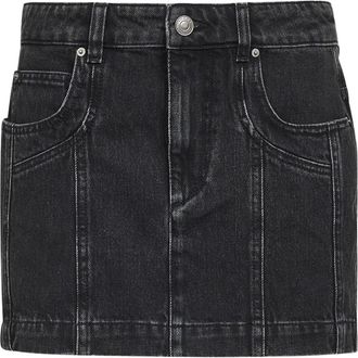 Isabel Marant Marant Etoile Skirts - Dames - Spijkerrokken - Zwart - XS - Katoen - Rokken