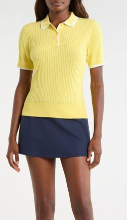 G/Fore Rib Polo Sweater in Canary at Nordstrom, Size X-Large