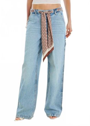 SER.O.YA Bond Denim Relaxed Wide Pants In Blue