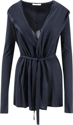Max Mara Truien - Dames - Vesten - Blauw - S - Leer - Truien & Vesten