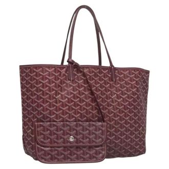 Goyard Tweedehands leren handtassen - Dames - Pre-owned - Rood - Maat: ONE Size Leer