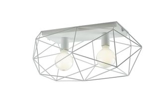 Luce-Ambiente-Design Plaf&oacute;n de metal blanco 30x60x27cm