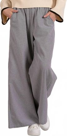 Elan Seersucker Pants In Black White