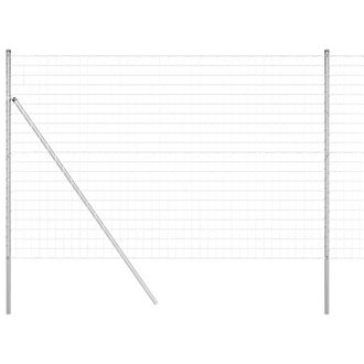 Berkfield Home Modern Euro Fence 1.6x10 m Galvanised Steel in Grey