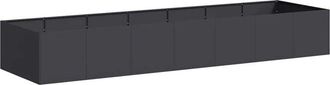 vidaXL Planter Black 280x80x40 cm Steel vidaXL
