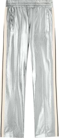 Palm Angels metallic-finish leather trousers - men - Leather/Polyester/Cupro - 48 - Silver
