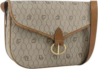 Dior Pre-owned Cross Body Bags, female, Beige, Size: ONE SIZE Pre-owned Vintage Shoulder Bag