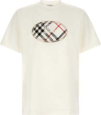 Burberry White Crew Neck T-Shirt