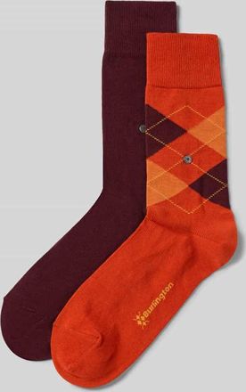 Burlington Socken mit Label-Detail im 2er-Pack in Rostrot, Größe 40-46