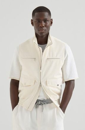 Brunello Cucinelli Nylon vest with padding in Panama at Nordstrom, Size 62 It