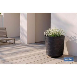 cofan Cofan - Maceta O Macetero Gama Textil Color Negro Pp &Oslash; 285 X 316 Mm 16 L Caja 4 Unid