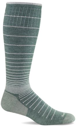 Sockwell Womens Circulator Moderate Graduated Compression Socks, Juniper With Sparkle, Small-Medium