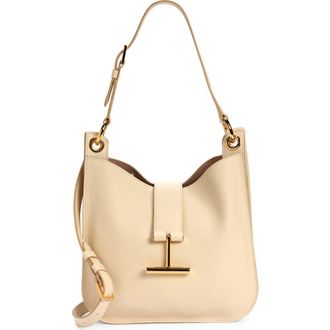 Tom Ford Small Tara Leather Top Handle Bag in Cream at Nordstrom