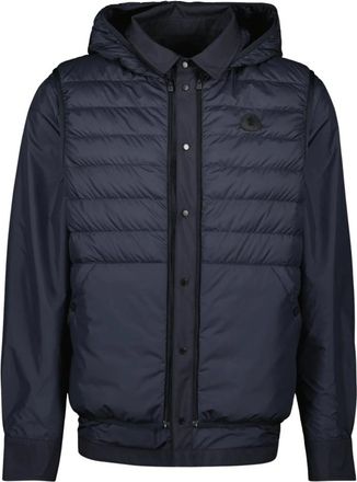 Moncler Reversible Windbreaker with Quilted Vest - male - Moncler - Winter Jackets - Blue - XL - Jackets