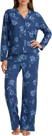 Splendid Waffle Stitch Long Pajamas in Dusk Blooms at Nordstrom Rack, Size X-Small