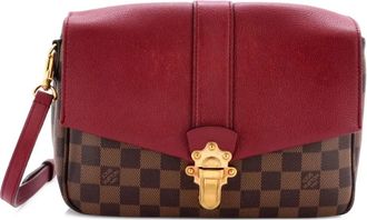 Louis Vuitton Clapton Handbag Damier and Leather PM crossbody bag - Rood