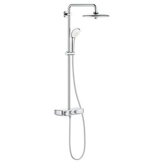 GROHE Euphoria SmartControl Regendoucheset Opbouw- hoofddouche rond 26cm- 2 functies - handdouche rond - chroom