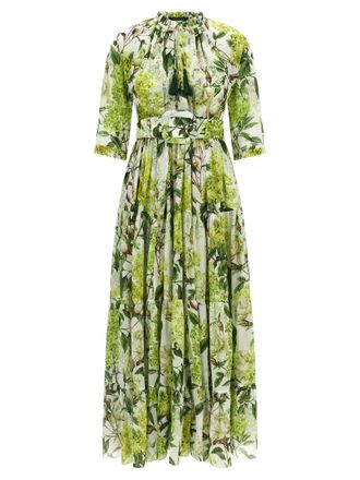 Samantha Sung Bicolor Cotton Long Womens Dress