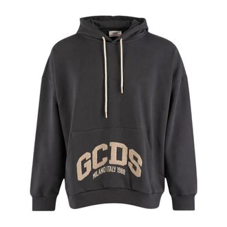 GCDS Hoodies, male, Gray, Size: XL Gcds Sweaters
