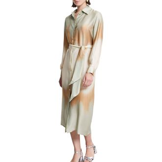 ottod'Ame Printed Viscose Long Shirt Dress in Mint at Nordstrom, Size 44 It