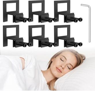No Brand 6 Piezas De Tope Para Colch&oacute;n, Antideslizantes, Calzos Ajustables De Metal Para Uni&oacute;n De Colchones, Con 1 Llave, F&aacute;cil Instalaci&oacute;n, Para Marco De Cama