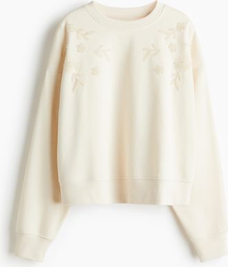 H&M Sweatshirt mit Verzierungen - Beige