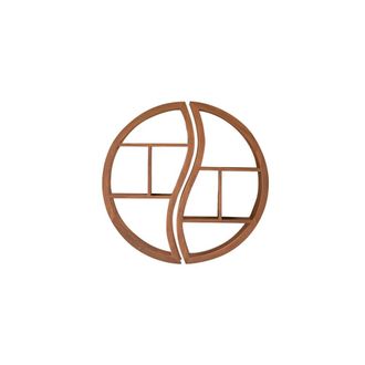 Tikamoon Estanter&iacute;a de pared de teca maciza