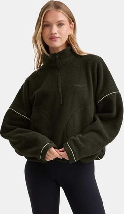 Tala Pile color muschio scuro con zip corta-Verde