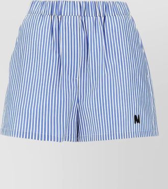 Msgm bermuda shorts striped pattern side pockets