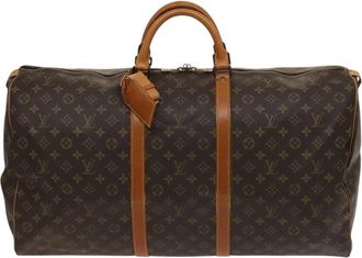 Louis Vuitton Keepall 60 Brown Canvas Travel Bag (Pre-Owned)