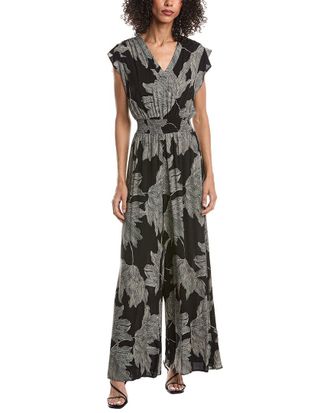 Vince Camuto Flutter Sleeve V-Neck Jumpsuit