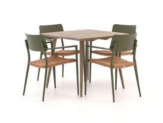 Bellagio la vita attrattiva Bellagio Cino/ROUGH-K 90cm dining tuinset 5-delig stapelbaar