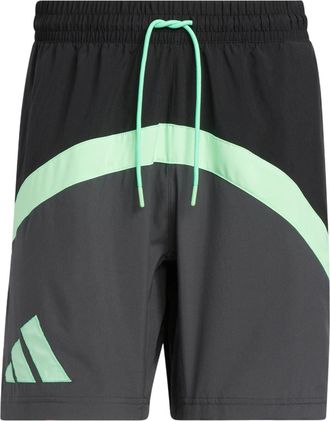 adidas Galaxy Stripe Logo Straight Shorts Black IC1955