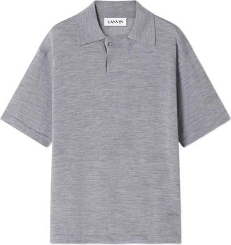 Lanvin Merino wollen poloshirt - Heren - Polos - Grijs - S - Wol - Tops