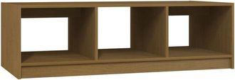 vidaXL Coffee Table Honey Brown 110x50x34 cm Solid Pinewood Vidaxl