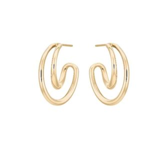 Charlotte Chesnais Charlotte Chesnais, Accessoires, Dames, Geel, ONE Size, Mini Initial Hoop
